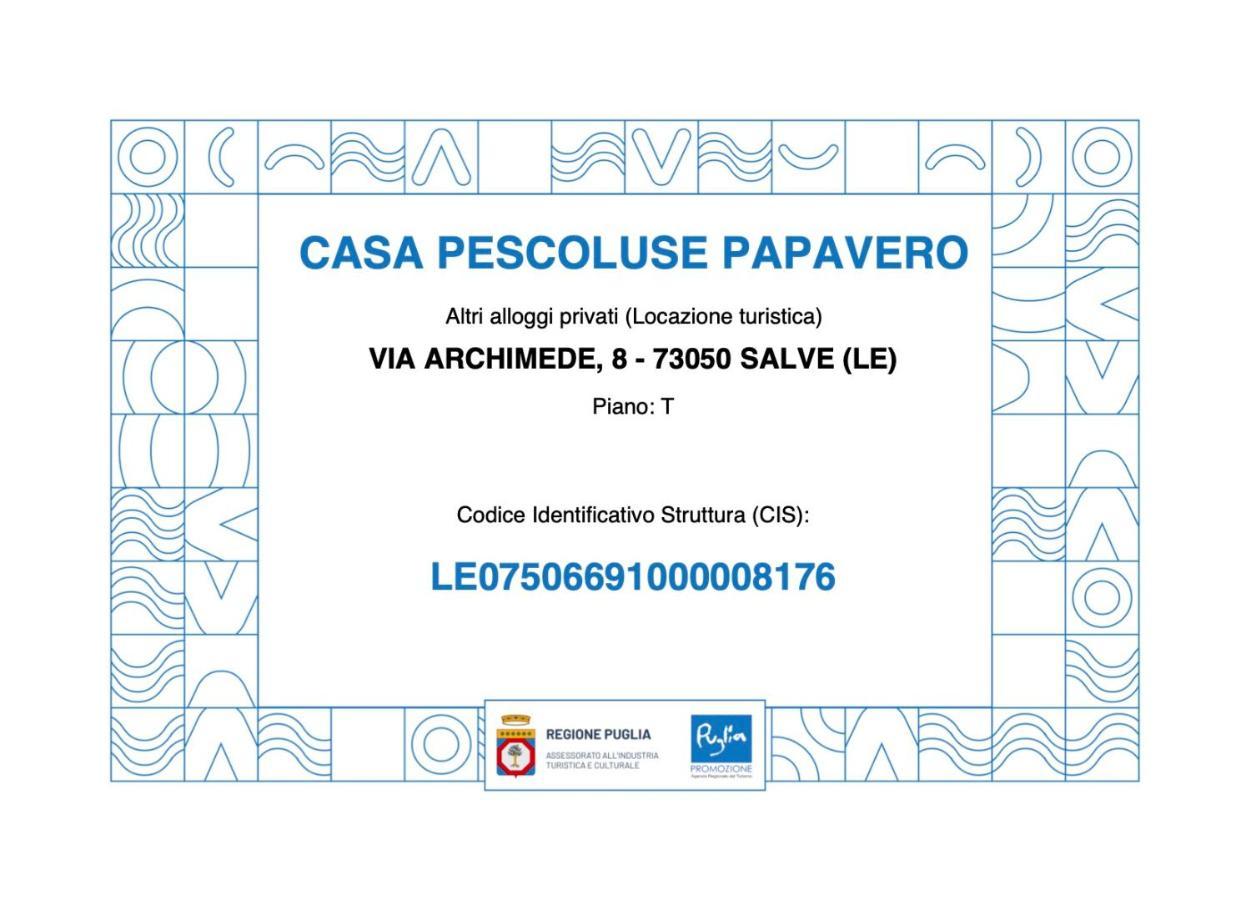 Casa Pescoluse 50M Dal Mare Apartment Marina Di Pescoluse Exterior photo